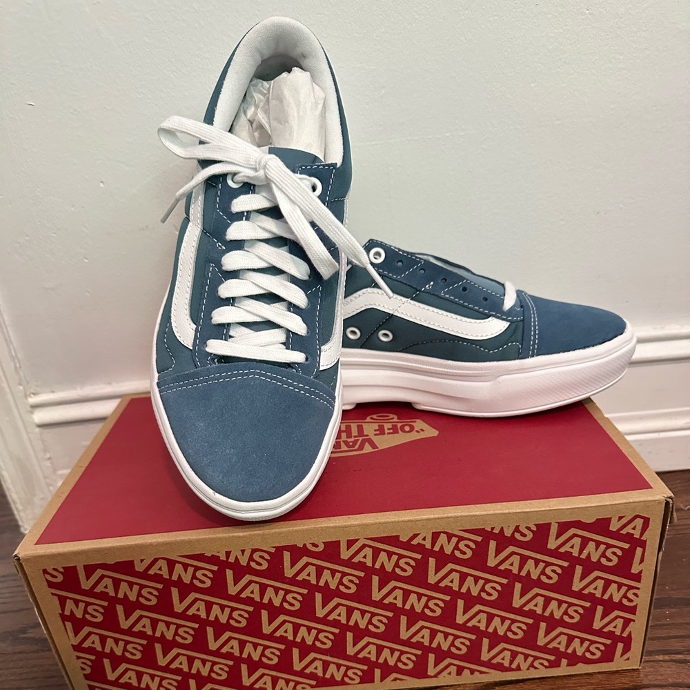 Vans Blue and White Old Skool Sneakers